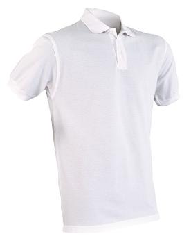 Polo de travail blanc à manches courtes, résistant et confortable
