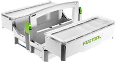 Boîte de rangement SYS-StorageBox SYS-SB robuste et empilable pour accessoires d'électroportatif avec poignée de transport