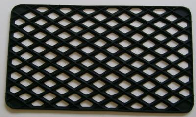 Grille rectangulaire en caoutchouc noir 33 x 56 cm pour gratte-pieds et usage extérieur