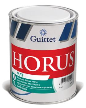 Pot de peinture laque mate Horus Mat pour intérieur, résistante et lavable.