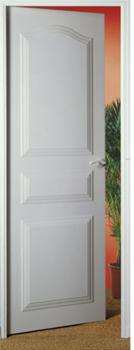 Décoporte en bois brut modèle Bellissime, forme Chapeau de Gendarme, pour porte de 83 cm