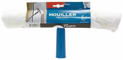 Mouilleur de vitres professionnel 35 cm avec manchon microfibre pour nettoyage des fenêtres