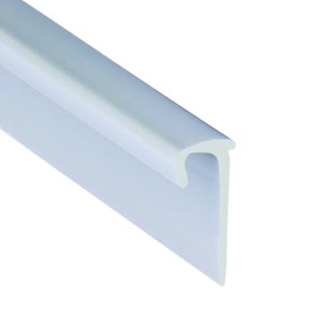 Profilé d'arrêt en PVC blanc pour la finition de revêtement adhésif