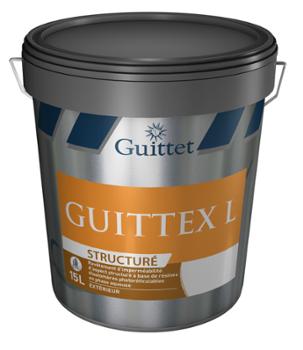 Peinture façade Guittex L Structuré 15L, finition imperméable I1 à I4 pour protection durable