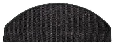 Tapis d'escalier en sisal noir 28 x 65 cm antidérapant