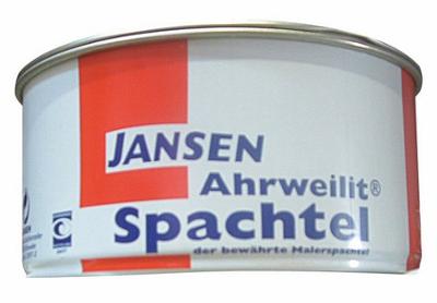 Pot d'enduit gras Ahrweilit blanc de 800g, prêt à l'emploi pour reboucher et lisser.