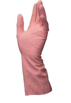 Paire de gants de ménage rose Vital Eco 115 en latex, réutilisables