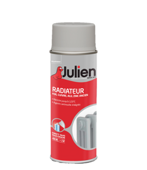 Peinture radiateur satinée phase aqueuse en aérosol 400 ml, résistante aux hautes températures