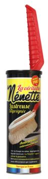 Plumeau lustreur La Véritable Nénette Lustreuse en laine d'agneau pour dépoussiérer et faire briller meubles et surfaces délicates.
