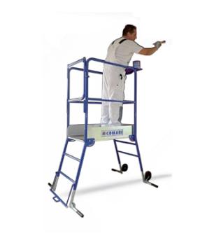 Plateforme individuelle de travail Tétris 100 en aluminium avec garde-corps de sécurité pour travaux en hauteur
