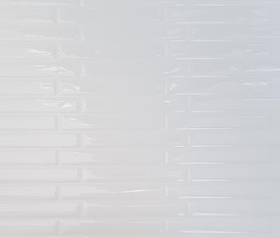 Carrelage Adhésif 3D Listel Blanc, frise murale décorative autocollante