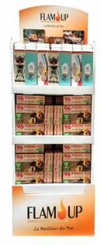 Display présentoir Allume Feu et Allumettes BBQ, 184 unités pour un allumage rapide et efficace.