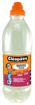 Cléopâtre Colle Forte Adhésive Transparente en flacon de 1 kg, idéale pour les loisirs créatifs et travaux manuels.