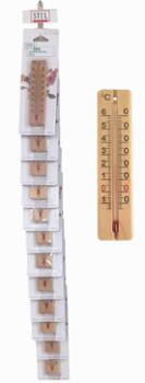 Lot de 12 petits thermomètres en bois, outils de mesure pour le bricolage, avec bande Cross offerte.
