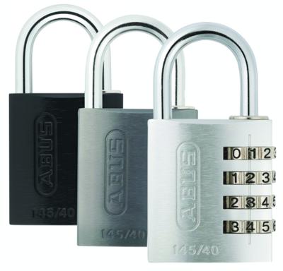 Cadenas à chiffres robuste en aluminium 40 mm, coloris métal assortis