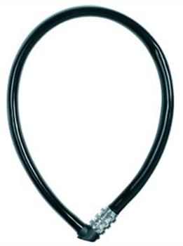 Antivol câble à chiffre noir 0.65 m, flexible et facile à utiliser