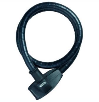 Antivol à câble Artic noir de 0.75 mètre en acier gainé, avec serrure à clé