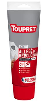 Enduit de rebouchage allégé en pâte 200 ml pour usage intérieur, séchage rapide et sans retrait.