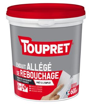 Enduit de Rebouchage Allégé Pâte 600 ml prêt à l'emploi pour fissures et trous intérieurs