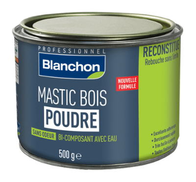 Mastic Bois Poudre 500g pour rebouchage et réparation du bois