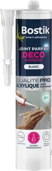 Mastic d'étanchéité Joint Parfait Déco Express blanc 310 ml en cartouche pour des joints soignés