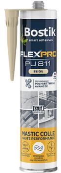 Mastic colle polyuréthane FlexPro PU811 beige 300 ml en cartouche pour étanchéité et jointoiement