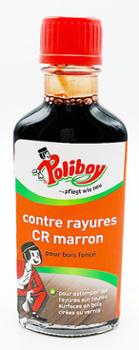 Rénovateur bois Poliboy Contre Rayures Marron 100 ml pour effacer et dissimuler les rayures des surfaces en bois.
