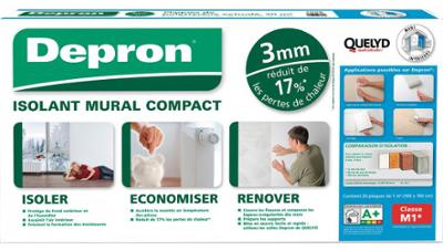 Plaques d'isolation murale thermique Dépron Quelyd 3 mm blanches, lot de 20