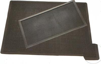 Lot de 10 tapis gratte-pieds à picots en caoutchouc noir 40 x 60 cm, robustes pour l'extérieur.