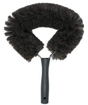 Plumeau Tête de Loup en poils de chèvre avec manche en bois