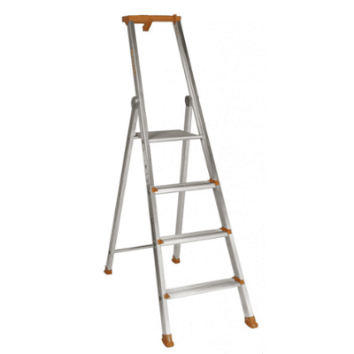 Escabeau aluminium 4 marches Pro 54, robuste pour usage professionnel