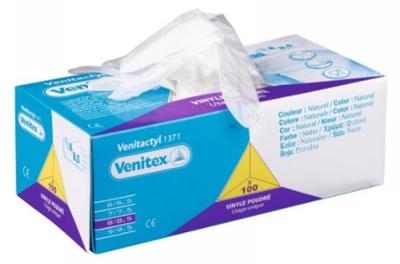 Boîte de 100 gants de ménage jetables en vinyle poudré pour protection et hygiène