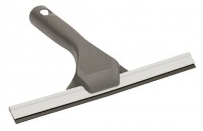 Raclette à vitre 25 cm avec lame en caoutchouc et manche ergonomique pour le nettoyage des fenêtres.