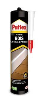 Colle fixation bois plinthe et parquet 380g en cartouche