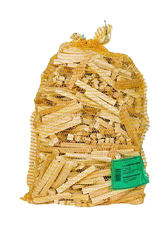 Bûchettes d'allumage en filet de 40 litres pour un allumage facile et rapide.