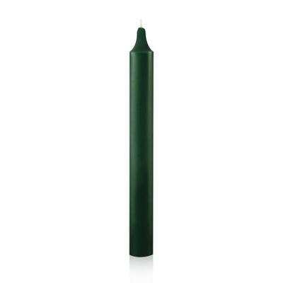 Bougie cylindrique teintée masse vert sapin, 21 mm de diamètre et 200 mm de hauteur