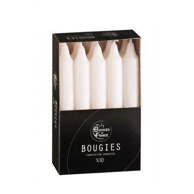 Bougies ménage blanches Ø20/165mm lot de 10 en paraffine pour la maison