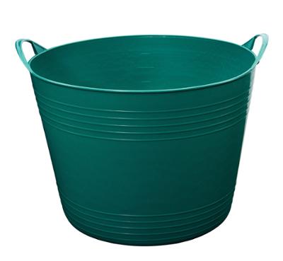Seau panier agricole souple vert 40 litres, idéal pour le jardinage et les travaux extérieurs