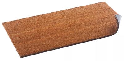 Tapis coco uni écru de 17 mm, résistant et naturel