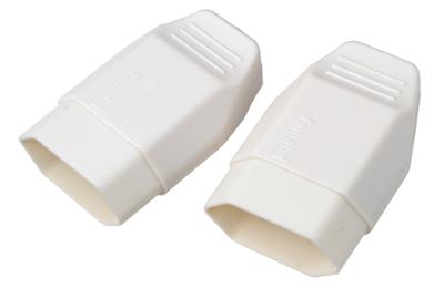 Fiche femelle électrique 2.5A blanche pour raccordement, lot de 2 pièces