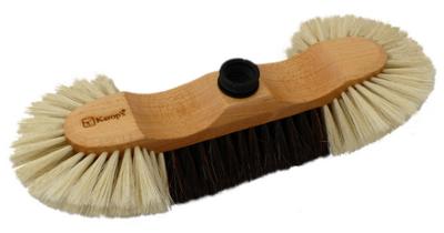 Balai demi tête en bois vernis à douille avec fibres mélangées pour le nettoyage intérieur