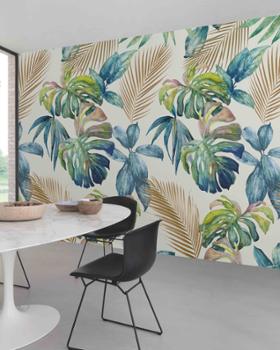 Papier peint panoramique Big Wild Palm A54501, motif de grandes feuilles de palmier, 159 x 280 cm