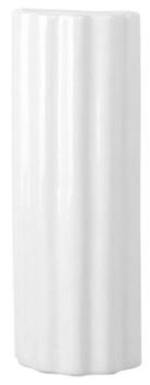 Saturateur d'air blanc en plastique aspect céramique, forme demi-lune ondulée, pour l'humidification ambiante.