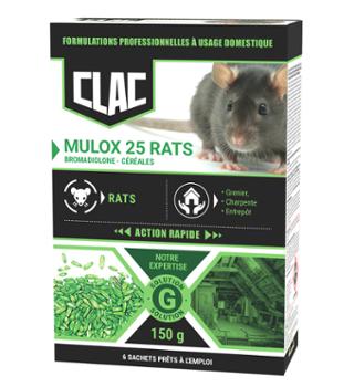Raticide Grains de Blé Spécial Rats TP14 en boîte de 150g, prêt à l'emploi pour dératisation.