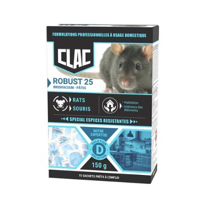 Raticide pâtes huilées TP14 prêt à l'emploi pour espèces résistantes de rats et souris, paquet de 150 g.