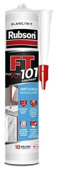 Cartouche de mastic sanitaire blanc FT101 anti-moisissure de 280 ml