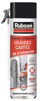 Mousse Expansive Méga Grandes Cavités Blanc 550ml Box de 36 aérosols