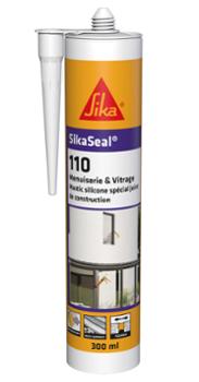 Mastic d'étanchéité SikaSeal 110 pour menuiserie et vitrage, cartouche 300 ml