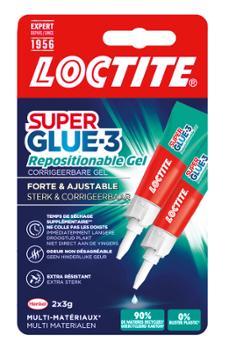 Colle cyanoacrylate Superglue-3 Repositionnable, lot de 2 tubes de 3g, pour assemblages précis et ajustables