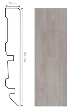 Plinthe en hêtre blanc de 80mm pour la finition de parquets et revêtements de sol